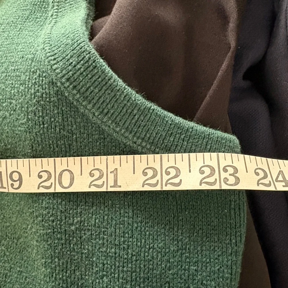 VTG‎ Polo Ralph Lauren Sweater Vest Mens Large Green Golf Crest Knit Cotton FLAW